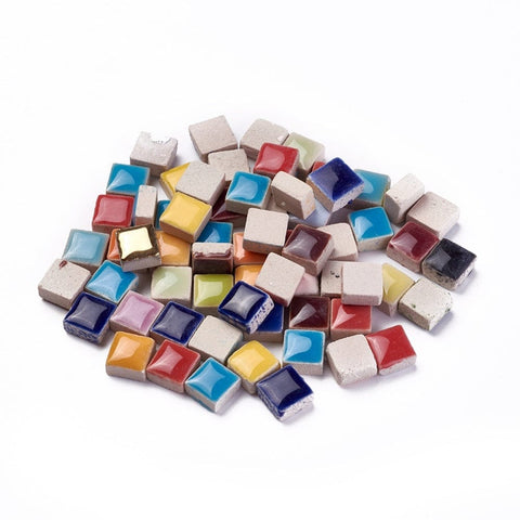 Porcelain Cabochons, Mosaic Tiles, for Home Decoration or DIY Crafts, Square, Mixed Color Porcelain Cabochons, Mosaic Tiles, for Home Decoration or DIY Crafts, Square, Mixed Color