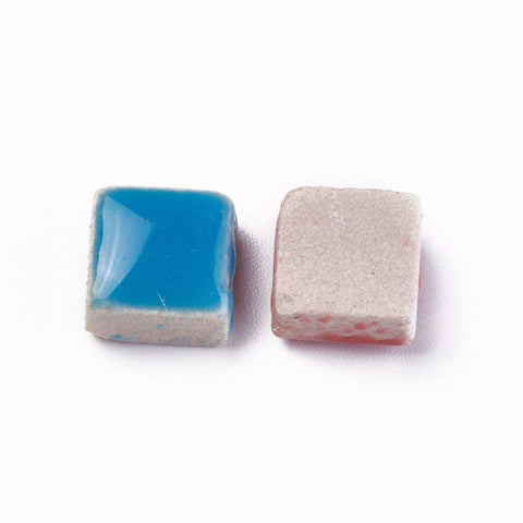 Porcelain Cabochons, Mosaic Tiles, for Home Decoration or DIY Crafts, Square, Mixed Color Porcelain Cabochons, Mosaic Tiles, for Home Decoration or DIY Crafts, Square, Mixed Color