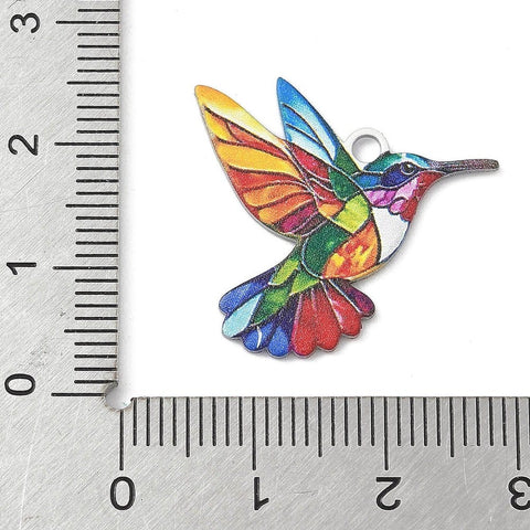 Printed 304 Stainless Steel Bird Pendants, Stainless Steel Color Bird Charms, 24.5x21mm Printed 304 Stainless Steel Bird Pendants, Stainless Steel Color Bird Charms, 24.5x21mm