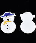 Acrylic Snowman 34x22mm Printed Acrylic Christmas Pendants Printed Acrylic Christmas Pendants
