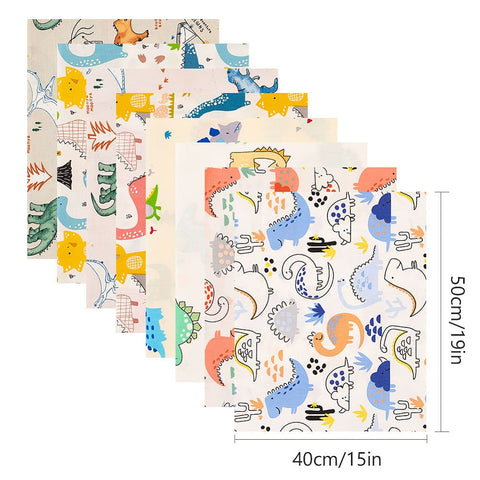 Printed Animals Cotton Fabric for Patchwork & Sewing – Mixed Colors, 6 Sheets/Set Printed Animals Cotton Fabric for Patchwork & Sewing – Mixed Colors, 6 Sheets/Set