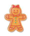 GINGERBREAD MAN 39x30x2mm Hole 1.6mm Printed Christmas Acrylic Pendants Printed Christmas Acrylic Pendants