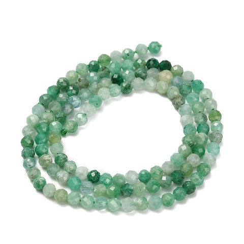 Product Title: Natural Emerald Round Faceted Beads Strand – 3mm, 38.4~38.8cm Product Title: Natural Emerald Round Faceted Beads Strand – 3mm, 38.4~38.8cm