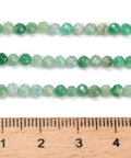 Product Title: Natural Emerald Round Faceted Beads Strand – 3mm, 38.4~38.8cm Product Title: Natural Emerald Round Faceted Beads Strand – 3mm, 38.4~38.8cm