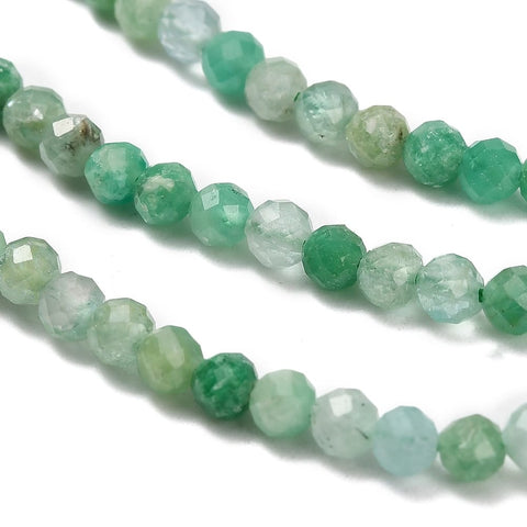 Product Title: Natural Emerald Round Faceted Beads Strand – 3mm, 38.4~38.8cm Product Title: Natural Emerald Round Faceted Beads Strand – 3mm, 38.4~38.8cm