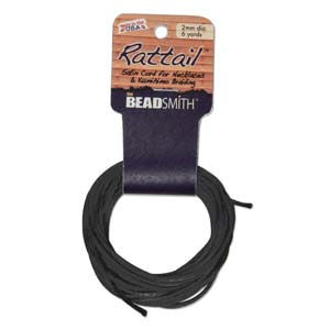 Black Rattail Cord 2mm Rattail Cord 2mm