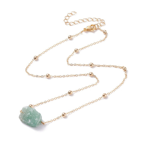 Raw Stone Pendant 304 stainless Steel Necklace (45cm) Raw Stone Pendant 304 stainless Steel Necklace (45cm)