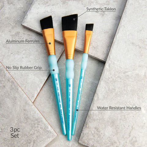 RCC 254 Black Angled Paint Brush Set – 3 Pieces RCC 254 Black Angled Paint Brush Set – 3 Pieces