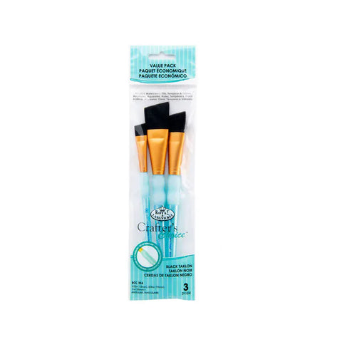 RCC 254 Black Angled Paint Brush Set – 3 Pieces RCC 254 Black Angled Paint Brush Set – 3 Pieces