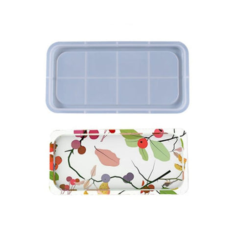 Rectangle Silicone Tray Mold for UV Resin & Epoxy Resin – 182x93mm Rectangle Silicone Tray Mold for Resin Casting | BalzarCrafts