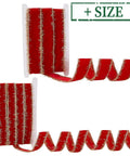 Red Velvet Ribbon with Polyester Back Side & Gold Trimming – Luxury Craft & Gift Ribbon Red Velvet Ribbon with Polyester Back Side & Gold Trimming – Luxury Craft & Gift Ribbon
