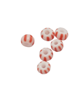 Red & White Striped Glass Beads, 5-6mm Red & White Striped Glass Beads, 5-6mm