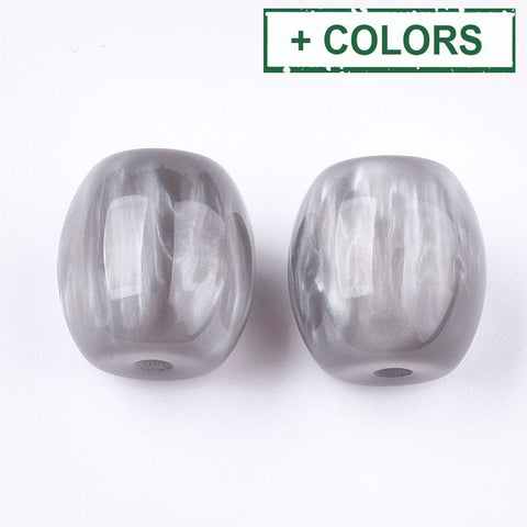 Resin Beads – Imitation Gemstone Oval Beads Resin Beads – Imitation Gemstone Oval Beads, Peru Style for Jewelry Making