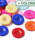 Resin Buttons, Dyed, Flat Round, 25mm Resin Buttons, Dyed, Flat Round, 25mm