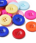 MIXED COLORS Resin Buttons, Dyed, Flat Round, 25mm Resin Buttons, Dyed, Flat Round, 25mm