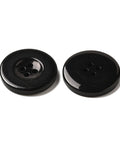 BLACK Resin Buttons, Dyed, Flat Round, 25mm Resin Buttons, Dyed, Flat Round, 25mm