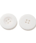 WHITE Resin Buttons, Dyed, Flat Round, 25mm Resin Buttons, Dyed, Flat Round, 25mm