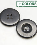 Resin Buttons, Dyed, Flat Round, 34mm Resin Buttons, Dyed, Flat Round, 34mm