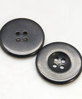 BLACK Resin Buttons, Dyed, Flat Round, 34mm Resin Buttons, Dyed, Flat Round, 34mm