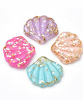 Resin Paillette Shell Pendants, Mixed Colors, 20x22x3mm Resin Paillette Shell Pendants, Mixed Colors, 20x22x3mm