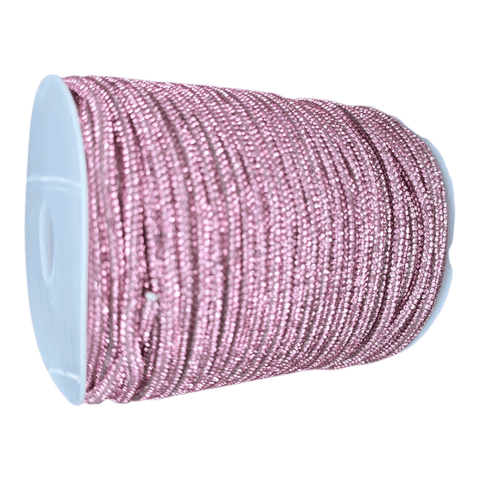 ROSE PINK (per meter) Rhinestone Cord with SS4 Crystals | Sparkling Craft Trim, 4mm Rhinestone Cord with SS4 Crystals | Sparkling Craft Trim, 4mm