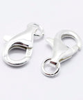 Rhodium Plated 925 Sterling Silver Lobster Claw Clasps, Platinum , clasp: 8x5x2.5mm Rhodium Plated 925 Sterling Silver Lobster Claw Clasps, Platinum , clasp: 8x5x2.5mm