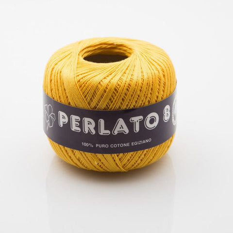 YELLOW Ria Filati Perlato 8, 100% Cotton Yarn Ria Filati Perlato 8, 100% Cotton Yarn