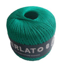 GREEN Ria Filati Perlato 8, 100% Cotton Yarn Ria Filati Perlato 8, 100% Cotton Yarn