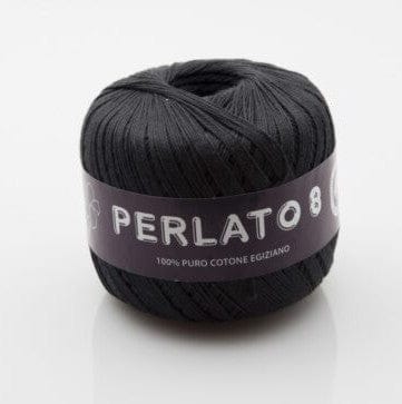 BLACK Ria Filati Perlato 8, 100% Cotton Yarn Ria Filati Perlato 8, 100% Cotton Yarn