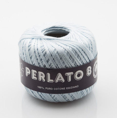 LIGHT BLUE Ria Filati Perlato 8, 100% Cotton Yarn Ria Filati Perlato 8, 100% Cotton Yarn
