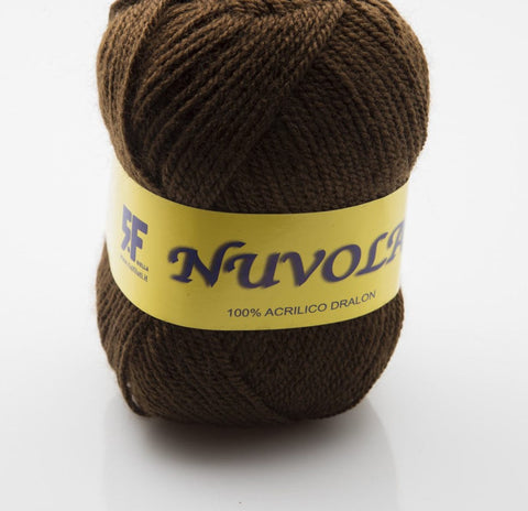 Rial Filati BROWN Rial Filati Nuvola Yarn Wool 100% Acrylic, 133 meters