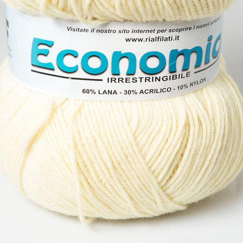 CHICK Rial Filati Economico Wool Yarn 60% Wool, 30% Acrylic Rial Filati Economico Wool Yarn 60% Wool, 30% Acrylic