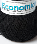 BLACK Rial Filati Economico Wool Yarn 60% Wool, 30% Acrylic Rial Filati Economico Wool Yarn 60% Wool, 30% Acrylic