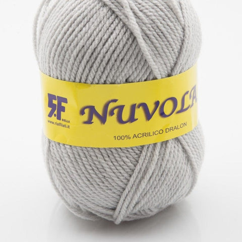 Rial Filati LIGHT GREY Rial Filati Nuvola Yarn Wool 100% Acrylic, 133 meters