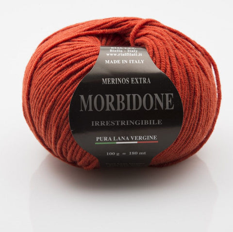 BURNT Rial Filati Morbidone Pure Merino Wool Yarn Rial Filati Morbidone Pure Merino Wool Yarn