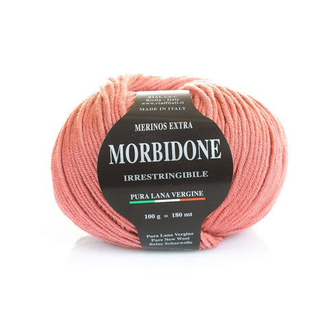 DEEP ANTIQUE PINK Rial Filati Morbidone Pure Merino Wool Yarn Rial Filati Morbidone Pure Merino Wool Yarn