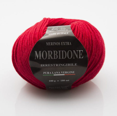 MARLBORO RED Rial Filati Morbidone Pure Merino Wool Yarn Rial Filati Morbidone Pure Merino Wool Yarn