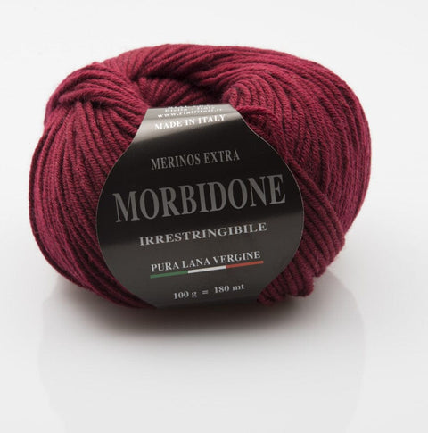 BORDEAUX Rial Filati Morbidone Pure Merino Wool Yarn Rial Filati Morbidone Pure Merino Wool Yarn