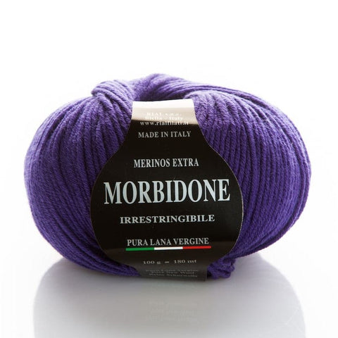 DARK PURPLE Rial Filati Morbidone Pure Merino Wool Yarn Rial Filati Morbidone Pure Merino Wool Yarn