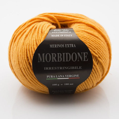 ORANGE Rial Filati Morbidone Pure Merino Wool Yarn Rial Filati Morbidone Pure Merino Wool Yarn