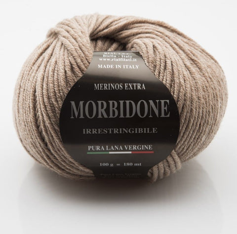 DARK MELANGE BROWN Rial Filati Morbidone Pure Merino Wool Yarn, Worsted Weight Yarn Rial Filati Morbidone Pure Merino Wool Yarn, Worsted Weight Yarn