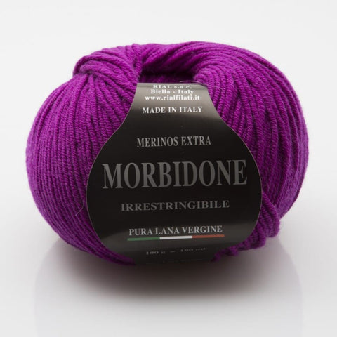 CYCLAMEN PURPLE Rial Filati Morbidone Pure Merino Wool Yarn, Worsted Weight Yarn Rial Filati Morbidone Pure Merino Wool Yarn, Worsted Weight Yarn
