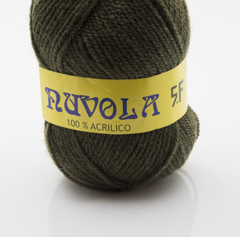 Rial Filati MOSS GREEN Rial Filati Nuvola Yarn Wool 100% Acrylic, 133 meters