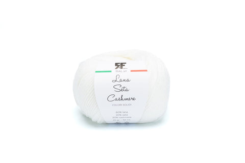 WHITE Rial Silk Cashmere Yarn | Merino, Cashmere & Silk Blend, DK Weight Yarn Rial Silk Cashmere Yarn | Merino, Cashmere & Silk Blend, DK Weight Yarn