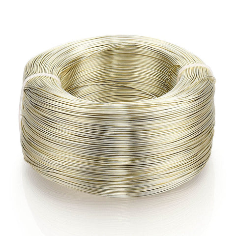 LIGHT GOLD Round 0.8mm Aluminium craft & Jewellery wire Round 0.8mm Aluminium craft & Jewellery wire