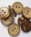 Round 2-Hole Buttons, Coconut Button, 20mm Round 2-Hole Buttons, Coconut Button, 20mm