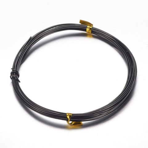BLACK Round Aluminum Craft Wire, 18 Gauge, 1mm, 10m/roll Round Aluminum Craft Wire, 18 Gauge, 1mm, 10m/roll