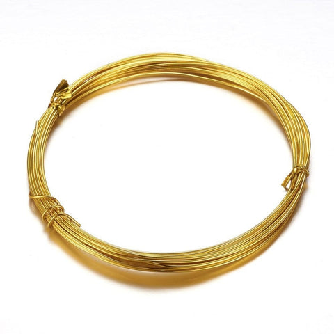 GOLD Round Aluminum Craft Wire, 18 Gauge, 1mm, 10m/roll Round Aluminum Craft Wire, 18 Gauge, 1mm, 10m/roll