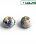 Round Flower Handmade Ceramic Porcelain Beads, 12mm Round Flower Handmade Ceramic Porcelain Beads, 12mm 