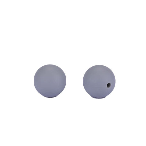 GREY Round Silicone Beads For Teethers, 15mm Round Silicone Beads For Teethers, 15mm